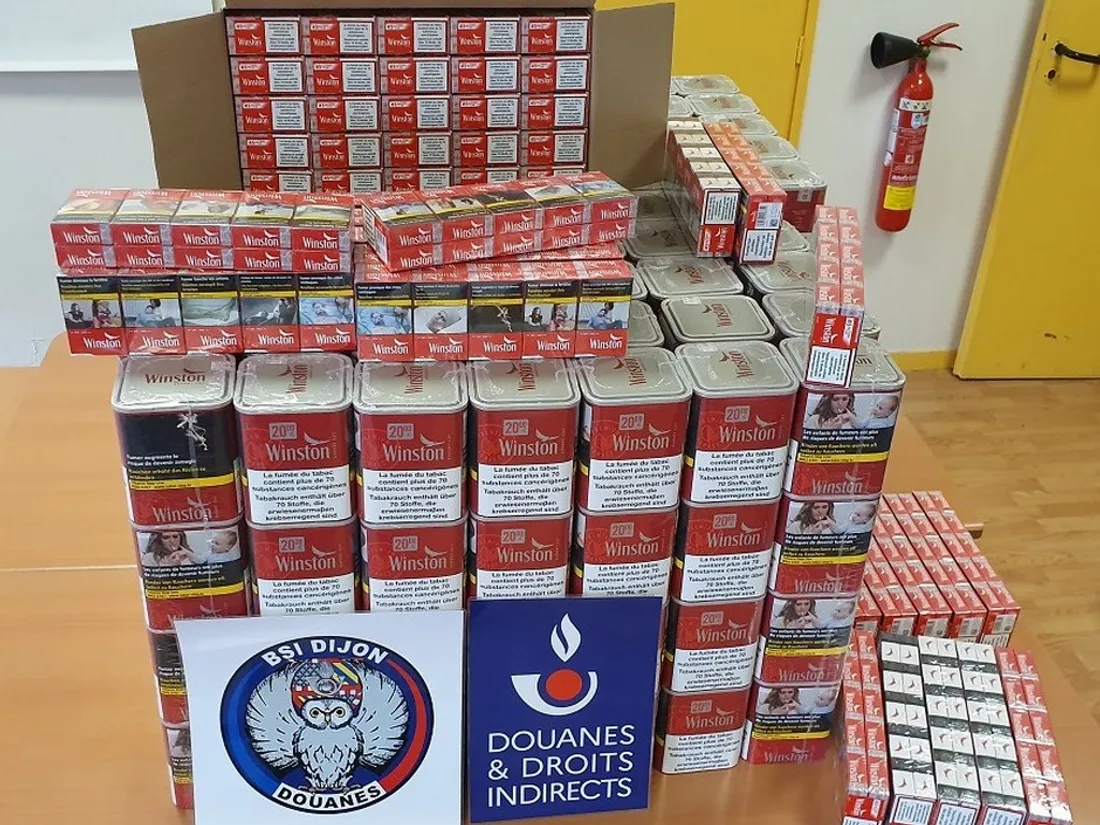 Près de 100 kg de tabac saisis par les douanes de Dijon